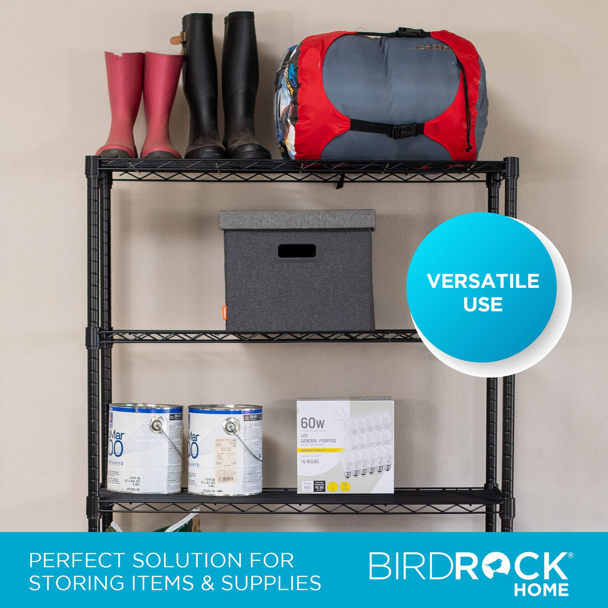 Internet's Best 5-Shelf Adjustable Wire Shelving | Heavy Duty Storage Rack | Metal Shelf for Garage, Restaurant, Industrial Use - Wide Unit Shelves, Sturdy Steel Frame | Black | 36" W x 18" D x 72" H Internet's Best