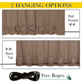 NICETOWN 2 Panels Weighted Blackout Curtains Patio Waterproof Outdoor Curtains, Thermal Insulated Top & Bottom Grommet & Back Tab Wind-Break Drapes Privacy for Pergola, W52 by L84, Tan-Khaki NICETOWN