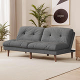 Homall Futon Couch, Modern Futon Sofa Bed with Adjustable Backrest, Convertible Sleeper Sofa Bed for Small Apartments, Loveseat, Office (Fabric, Grey) Homall