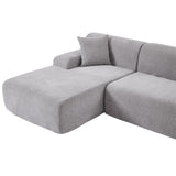 P PURLOVE Modern L-Shape Modular Sectional Sofa,Simplified Style Upholstered Sectional Sofa Couch,2 Piece Free Combination Sofa for Living Room P PURLOVE