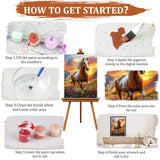 MAXBYE Horse Paint by Numbers Kit for Adults Beginner with Wooden Frame, Paint by Number Kit on Canvas, Adults' Paint by Number Kits DIY Oil Painting Kits for Gift Home Wall Decor 12x16In MAXBYE