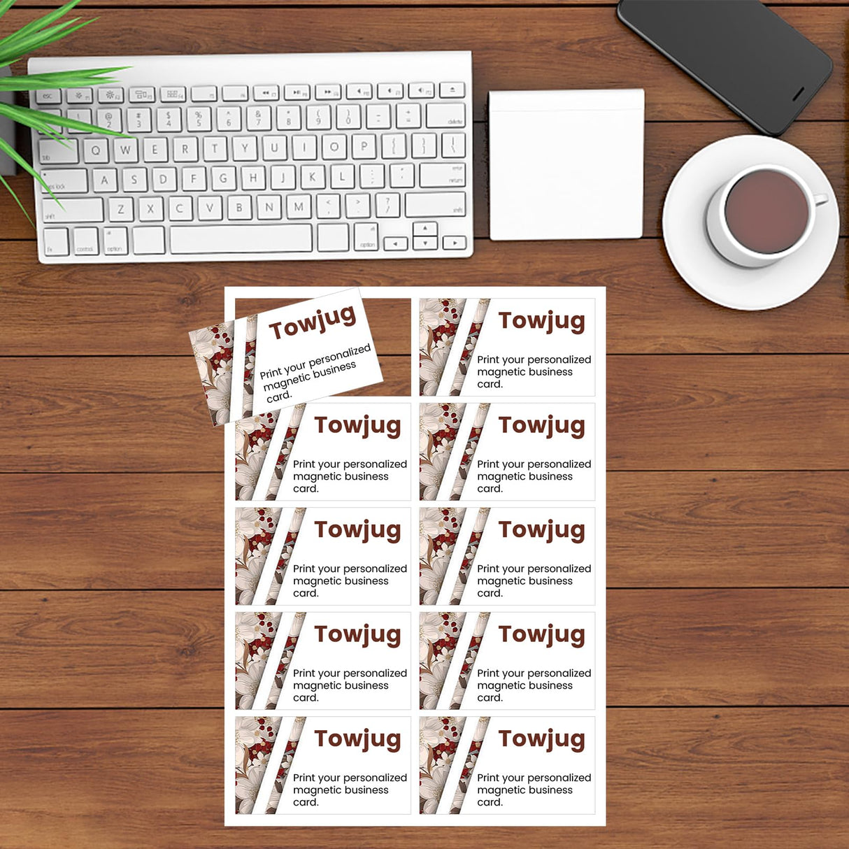 Towjug Printable Magnetic Sheets 8.5x11 Inches for Inkjet Printers, 8 Sheets Glossy Print Paper Non-Adhesive Backing, 12mil Thickness DIY Flexible Magnet Photos Towjug