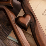 BGCOPPER Marriage Cross for Wall Love Wall Decor, Handmade Wooden Intertwined Heart Wall Cross for Wedding Valentine Christmas Gift - 10 Inch BGCOPPER