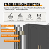 Black Metal Storage Cabinet with with Door, Kitchen Pantry Cabinet with 3 Adjustable Shelves, 60" Tall Storage Cabinets, Steel Large Cupboard for Home Office, Living Room, Dining Room, Kitchen MetalMax