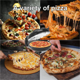 Upgrade Pizza Oven,12 Inch Electric Pizza Oven Indoor Portable,Stone Pizza Oven,1200W Portable Countertop Pizza Ovens with Viewing Window YIBAKE