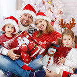 6 Pcs Christmas Pillow Covers Cushion Covers Decoration Holiday Decor Throw Pillow Case for Sofa Couch Christmas Office Bedroom Decorations(18 x 18 in,Funny Style) Tatuo