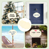 FSWCCK 24 Pieces Unfinished Hanging Wood Sign Blank with Ropes, Rectangle Blank Wood Sign Plain Hanging Craft Door Signs Wall Art Farmhouse Wooden Sign for Door Wall Art Decoration (6 Style) FSWCCK