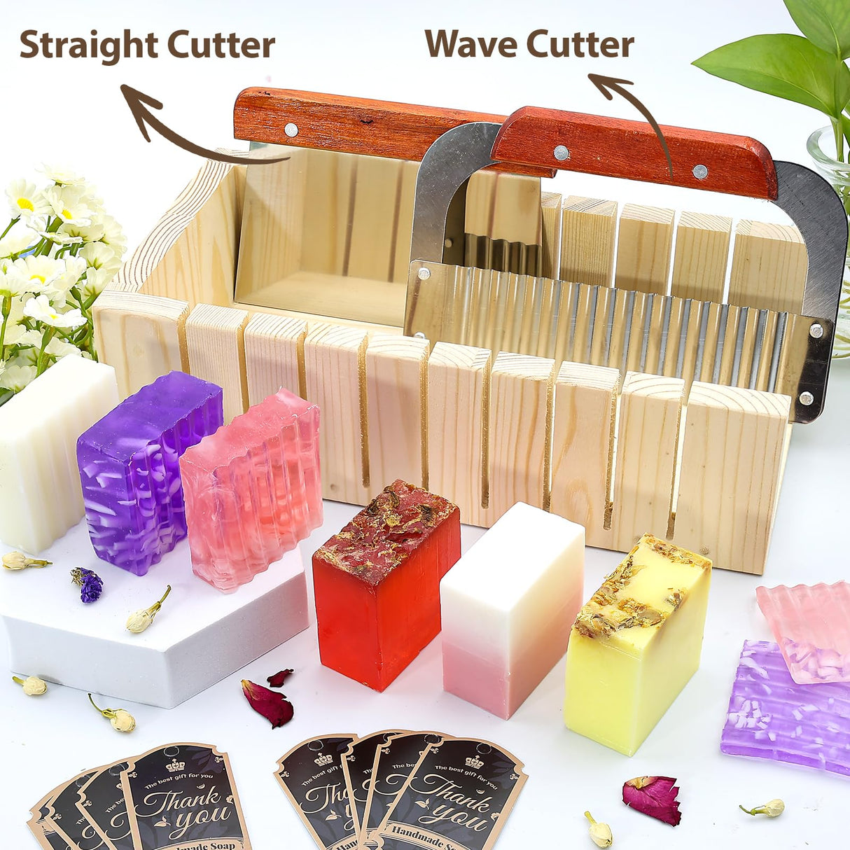 MuseLuxe Soap Making Kit for Adults & Beginners - Soap Making Supplies Melt and Pour - Base,Silicone Molds, Loaf,Molds,Cutter Box,Fragrances,Gifts Card, DIY Craft MuseLuxe