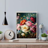 Arttoplus Flowers Paint by Numbers Kit for Adults-Butterfly Adult Paint by Number Kits on Canvas,Flowers Painting by Number Adult for Gift Home Wall Decor(16x20inch) Arttoplus