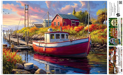 Buffalo Games - Imagine It Images - Old Boathouse - 500 Piece Jigsaw Puzzle for Adults -Challenging Puzzle Perfect for Game Nights - Finished Size is 21.25 x 15.00