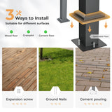 HAPPATIO 12' x12' Outdoor Retractable Pergola, Aluminum Pergola with Canopy Fixed in Various Positions, Arched Patio Pergola with Sun Shade Canopy Metal pergola for Backyards, Gardens, Patios (Grey) HAPPATIO