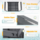 Flamaker 3 Pieces Patio Set Outdoor Wicker Furniture Modern Bistro Rattan Chair Conversation Sets with Coffee Table for Yard (Grey) Flamaker