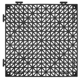 VEVOR Interlocking Tile 50PCS Black, Drainage Tiles 12" x 12" Splicing, Soft PVC Interlocking Drainage Floor Tiles, Non-Slip Drainage Holes for Restroom, Bathroom, Kitchen, Pool, Wet Areas VEVOR