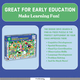 Mudpuppy Doggie Days — 64 Piece Search & Find Puzzle Jigsaw Puzzle Featuring A Variety of Dogs and Puppies and Over 40 Hidden Images to Find for Ages 4+ Mudpuppy