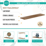 Wallniture Ponza Floating Shelves for Wall Bathroom Shelves Wall Mounted Set of 3, Burned Finish Wood Shelves with White Shelf Brackets Wallniture