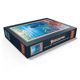MyPuzzle Biscayne National Park - Manatees Whispering Beneath, Vintage Travel Poster - Premium 1000 Piece Jigsaw Puzzle for Adults MyPuzzle.com