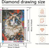 BYGFHLYW 5D Diamond Painting Kits for Adults,Cat Diamond Art Kits for Adults Beginner, DIY Full Drill Diamond Dot Gem Painting for Wall Decor 12x16inch BYGFHLYW
