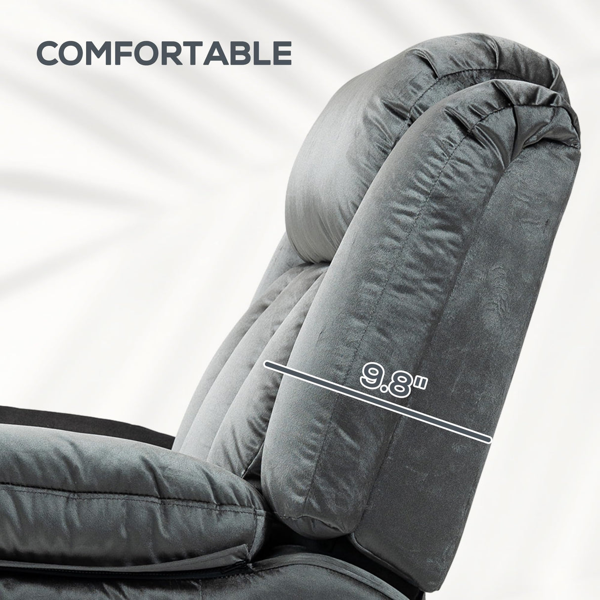 HOMCOM Power Lift Recliner Chair for Elderly with Massage and Heat, Electric Lift Chair with USB Ports, Side Pockets, 35" Wide Back for Living Room, Bedroom, Gray HOMCOM