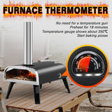 aidpiza Pizza Oven Outdoor 12" Wood Fired Pizza Ovens Pellet Pizza Stove for outside, Portable Stainless Steel Pizza Oven for Backyard Pizza Oven aidpiza