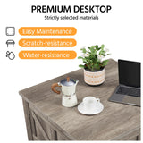 Yaheetech Lift Top Coffee Table, Square Farmhouse Coffee Table with Hidden Storage Compartment, Wood Center Table for Living Room, Home Office, Gray Yaheetech