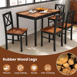 Tangkula 5-Piece Mid-Century Modern Dining Table Set for 4, Wooden Kitchen Table and Chairs, Compact Rubber Wood Dining Room Set for Small Spaces, Kitchen & Living Room Tangkula