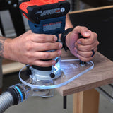 WOOD GRAIN JUNKIE TrimFit Pro SINGLE GRIP Router Base Plate, Pre-Drilled for Bosch Colt 18V Cordless Compact Router GKF18V-25 Wood Grain Junkie