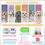 6 PCS Diamond Art Kits Bookmarks Diamond Painting Bookmark, 5D DIY Book Marks Dimond Art Paintings Gem Art, Acrylic Bookmarks with Tassels,Arts and Crafts for Adults Reading Gifts for Book Lovers NANZHOO