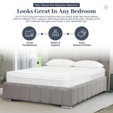 Aylas Furniture King Size Mattress- 8 Inch Hybrid King Mattress with High Density & Comfort Cold Foam with Continuous Coil Bonnell Springs - Eco-Friendly, Breathable King Bed Mattress Medium Firmness Aylas Furniture