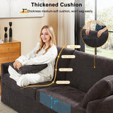 LegacyAmerhome 85" Chenille Sofa Couches for Living Room, 3 Seater Sofa with 2 Pillows, Modern Couches Tool-Free Setup, Comfy Oversized Loveseat with Medium Firm Cushions for Small Spaces, Apartment LegacyAmerhome