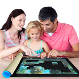 LAVIEVERT 2-in-1 Reversible Jigsaw Puzzle Mat, 2mm Thick Neoprene Puzzle Mat Roll Up, Portable Puzzle Board Holder Saver with Storage Bag & Plastic Cylinder Up to 1500 Pieces - Black & Khaki LAVIEVERT