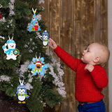 Civaner Christmas Crafts for Kids, Christmas Arts and Crafts DIY Xmas Tree Ornament Kit Make Your Own Xmas Craft Projects for Kids Ages 6-8 8-12, 4 Styles(24 Sets) Civaner