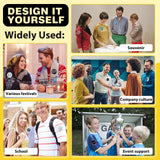 Happizza 1.97 Inch Button Maker DIY Clear Button Pins 50 Pack, Acrylic Button Making Kit, Make Your Own Buttons, Picture Photo Buttons for School Crafts Supplies, Blank Button Pins with Round Paper Happizza