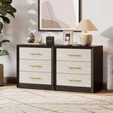 SICOTAS 24" Night Stands Set of 2, Black Nightstand with Charging Station, Large 3 Drawers Nightstand, Tall Mid Century Modern Nightstands Bedroom Bed Side Table for Bedroom Living Room Sofa SICOTAS