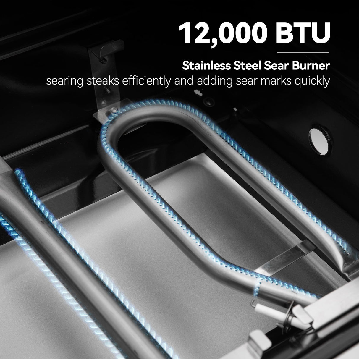 Royal Gourmet SG6002R 6-Burner Propane Grill with Sear Burner and Side Burner, Stainless Steel Cabinet Style Gas Grill with 71,000 BTU Output, for Outdoor Patio Garden Picnic Backyard Cooking, Silver Royal Gourmet