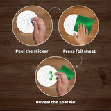 Unwynd Foil by Number Mandala Coaster Kit, 8 Pc DIY Foil Art Kit for Adults, Just Like Paint by Number Kits, Relaxing Arts & Crafts Coaster Set, Craft Gift for Teen & Women Unwynd