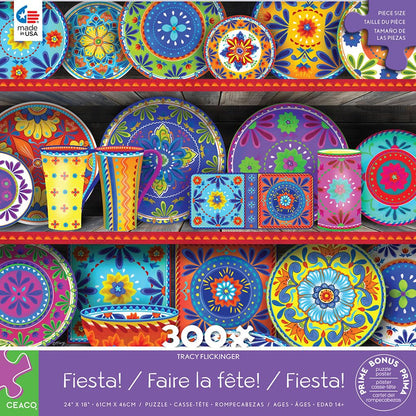 Ceaco - Tracy Flickinger - Fiesta! - 300 Oversized Piece Jigsaw Puzzle