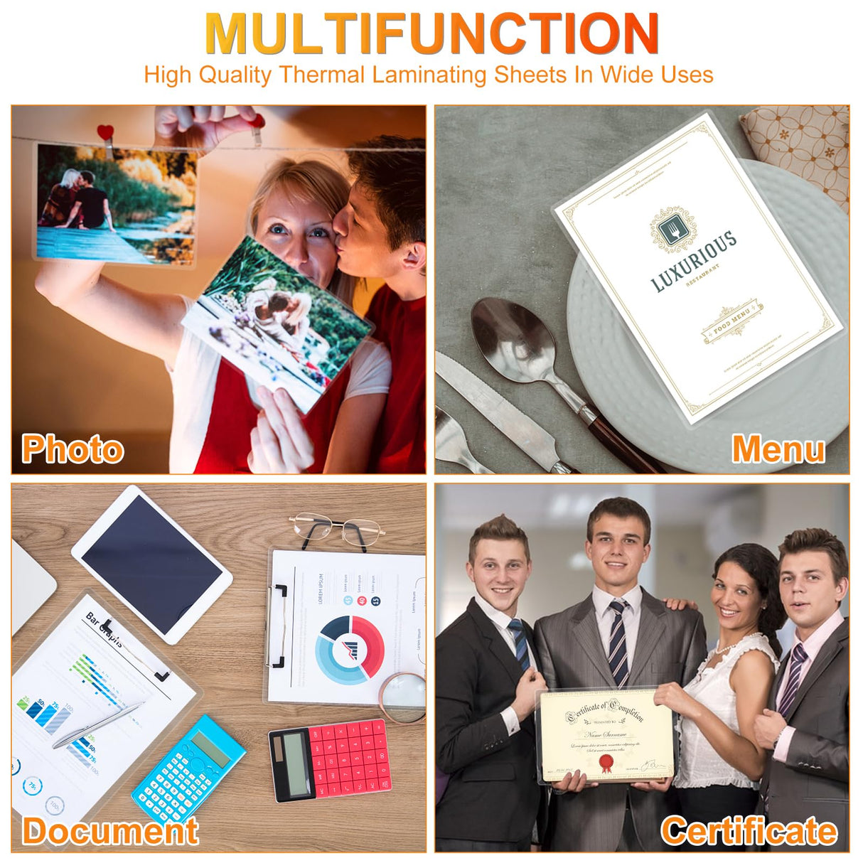 CAREGY Thermal Laminating Pouches, 300 Pack Laminating Sheets, 3 Mil, 9 x 11.5 Inches Lamination Sheet Paper for Laminator, Clear, Letter Size, Office and School Supplies CAREGY