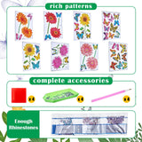 Tenceur 44 Pcs Diamond Art Window Clings Diamond Sun Painting Stickers Butterfly Flower Stained Glass Painting Kit, DIY Stickers Gem Art for Adults Home Decor, Anti Collision Birds Decals Tenceur