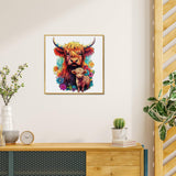 WOODBESTS Wooden Puzzle for Adults, Highland Cattle Family Puzzle (M, 170pcs, 9.2"x11.4") Beautiful Wooden Box, Wooden Jigsaw Puzzles Unique Shape, Birthday Gifts for Adults and Kids Family Game WOODBESTS