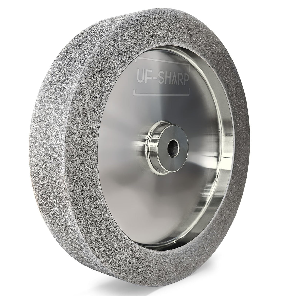 Mega Square CBN Grinding Wheel 8 inch, 1.5" Wide, 5/8" Arbor, 320 Grit for Sharpening Woodturning Tool、Knife、High Speed Steel Tool，Fits Most 8" Bench Grinder (320 Grit) UF-SHARP