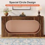 Tribesigns Console Table, 63 Inches Narrow Sofa Entryway Table with 2-Tier Storage Shelf, Wood Hallway Behind Couch Table Accent Table for Living Room, Rustic Brown Tribesigns