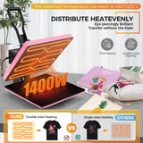 Whubefy Heat Press Machine 15x15 Slide Out, Digital Clamshell Heat Press Machine for T Shirts Printer, Heat Up Fast & Even, Sublimation Shirt Press Machine for Mouse Pad, Pillows, Coasters, Puzzles Whubefy