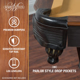 EastPoint Sports Masterton 87-Inch Pool Table - 8 Ball Pool Game Table for Billiards Indoor Games in Rec Room, Basement & Family Game Room - Available in Tan, Red, Green and Navy Felt Colors EastPoint Sports