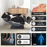 SMAGREHO 2025 Zero Gravity Massage Chair Full Body, with 6 Auto Modes, Foot Massage, Waist Heating, Bluetooth, Black SMAGREHO