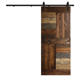 COAST SEQUOIA 36 in. x 84 in. S-Series Finish Knotty Pine Wood Sliding Barn Door with Hardware Kit (Muti-Color), 36*84 COAST SEQUOIA
