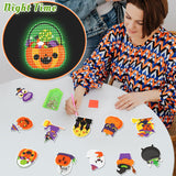 40PCS Halloween Crafts for Adults DIY Diamond Art: DIY Glow-in-The-Dark Refrigerator Magnets Stickers Kit, Magnetic Fridge Decor (Luminous) Eternity sky