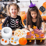 7 Pcs Pumpkin Candle Molds - Halloween & Thanksgiving Silicone Molds for DIY Craft Making Decoration Supplies KVCSYAW