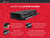 Hornady RAPiD Safe AR Gun Locker with RFID Touch Free Entry - Tamper Proof Gun Safe Perfect for Storing Gun Accessories, Rifles and Shotguns - Heavy Duty Rifle Gun Safe for Home and Vehicle - 98190 Hornady
