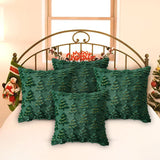 4 Pcs Christmas Throw Pillow Covers 18x18, Soft Faux Fur Pillow Cases Holiday Decorations, Fluffy Plush Accent Couch Cushion Case for Festivals Winter Sofa Living Room Home Decor(Green Tree) janbrm