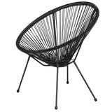 EMMA + OLIVER Black Papasan Bungee Lounge Chair EMMA + OLIVER